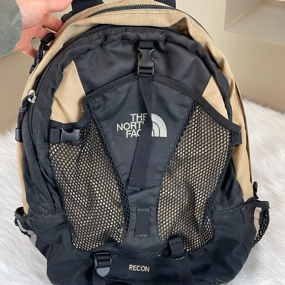 The North Face Recon Black and Tan Backpack